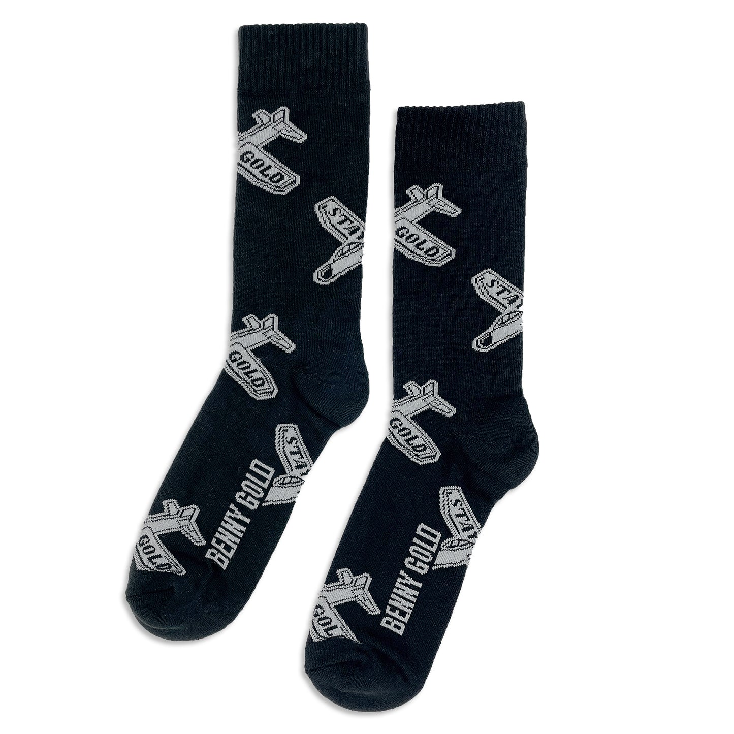 Stay Gold Glider Plane Socks