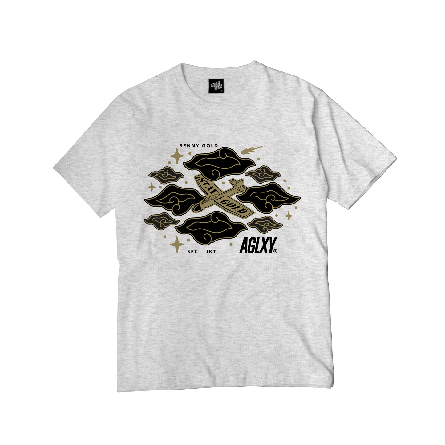 AGXLY Jakarta Clouds Tee - Heather White