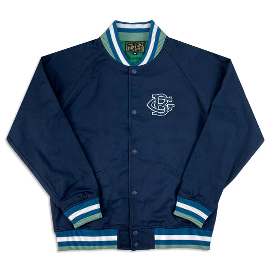Twill Varsity Jacket with Satin liner and Chenille patch - Blue